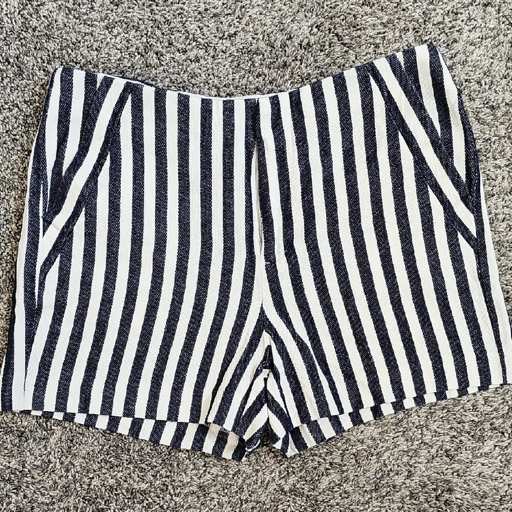 Banana Republic High Waist Blue and White Shorts